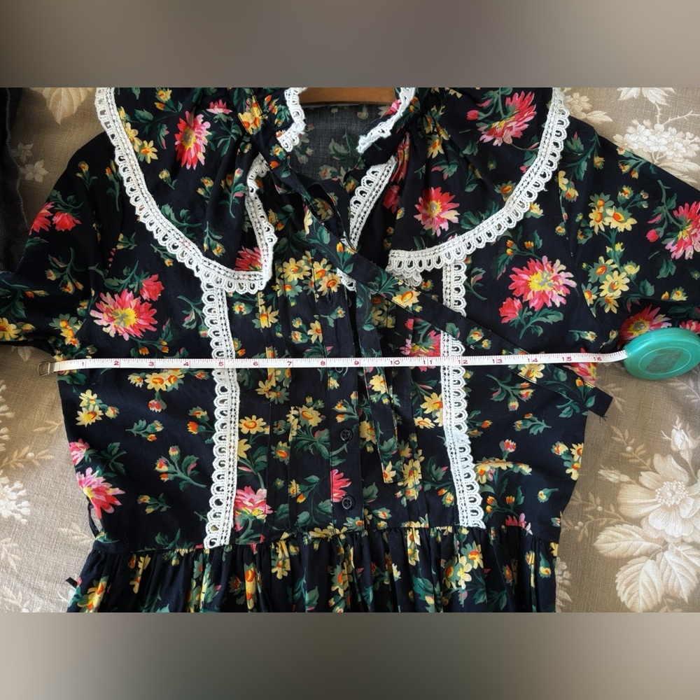 Batsheva x Laura Ashley black floral print dress - Picture 9 of 10